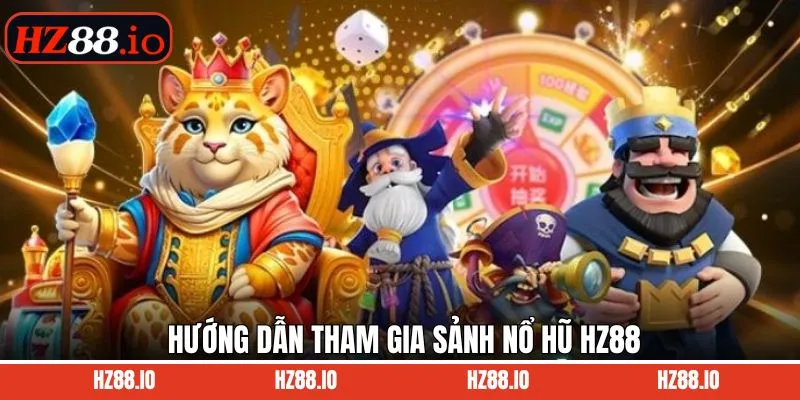 Thao tác tham gia quay slots dễ dàng tại nổ hũ HZ88